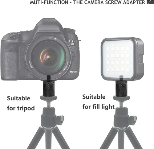 Vista 3 de Juego de adaptadores de tornillo de cámara de 1/4" y 3/8" de 12 piezas - DSLR, GoPro, flash y soportes de luz