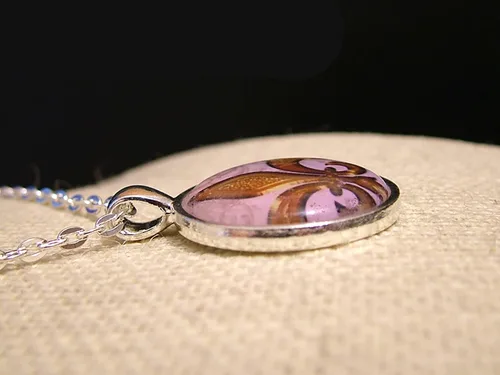 Vista 5 de Blue Hummingbird Nature Lovers Handmade ROUND Glass Pendant Necklace Jewelry