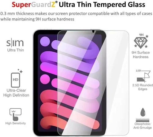 Vista 3 de Protector de pantalla para iPad Mini (2024) / iPad Mini 6 (2021), vidrio templado, anti luz azul, protección ocular, HD transparente, antiarañazos
