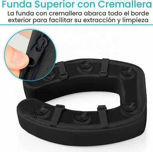 Vista 8 de Asiento de Inodoro Vive (Espuma Acolchada Suave) - Fácil de Limpiar, Acolchado Suave para Baño - Apto para Asientos Estándar y Alargados - Donut