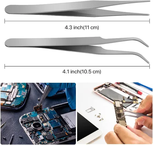 Vista 6 de Juego de destornilladores de precisión 16 en 1, kit de herramientas de reparación compatible con reparación de teléfonos inteligentes, iPad