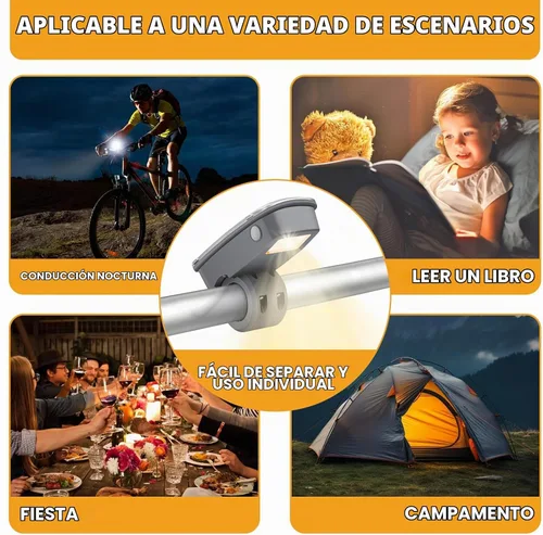 Vista 5 de Luz de parrilla recargable, rotación flexible de 360°, luz LED de mango de barbacoa, carga tipo C, batería de larga duración de 6 horas, accesorios