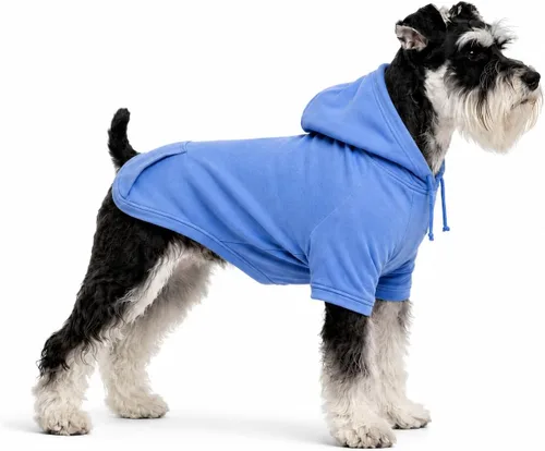 Vista 47 de Lovelonglong Sudadera básica con capucha para perros, 100% algodón, se adapta a perros pequeños, medianos y grandes, color negro, XS