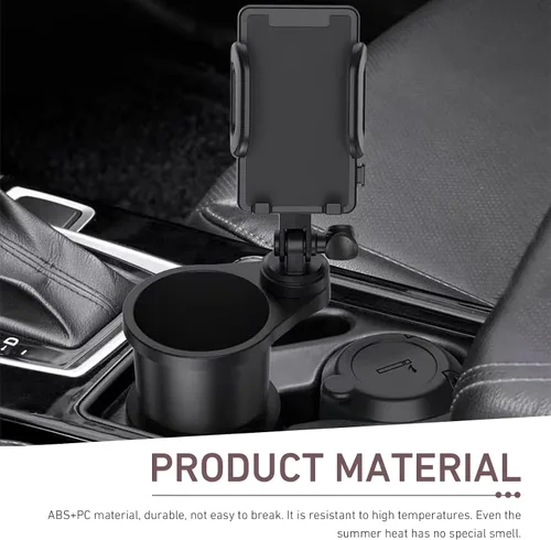 Vista 4 de Soporte para teléfono con soporte para tazas, soporte de expansor ajustable, soporte multifuncional de rotación de 360 grados, adecuado