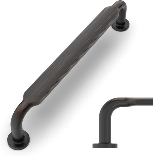 Vista 41 de Amerdeco Paquete de 10 Tiradores de Gabinete Dorado Cepillado 3 Pulgadas (76mm) Centros de Agujeros Manijas de Gabinete de Cocina Aleación de Zinc
