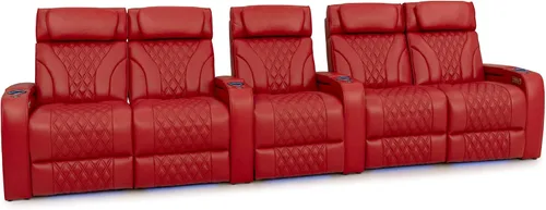 Vista 66 de Seatcraft Luminis LT - Asiento de cine en casa, reclinable, color rojo