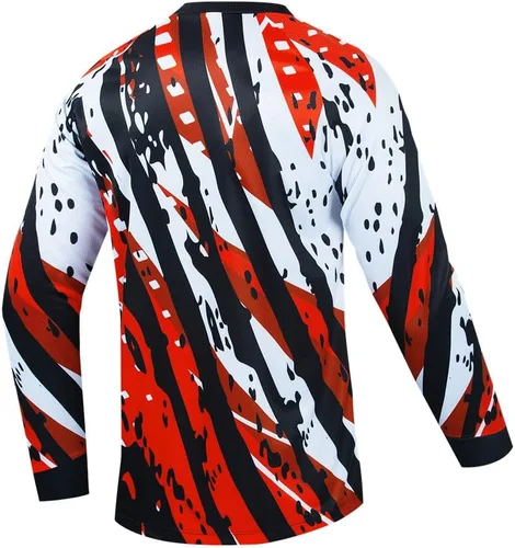 Vista 93 de Hotlion Camiseta de ciclismo para hombre, manga larga, MTB Motocross, ropa de carreras todoterreno