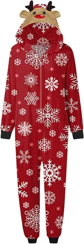 Vista 2 de OAKFashion Pijamas de Navidad para la familia, pijamas de Navidad suaves a juego, conjuntos de ropa de dormir para parejas, niños y bebés