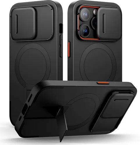 Vista 63 de SURITCH Funda para iPhone Air con cubierta de control de cámara, funda deslizante para cámara y soporte ajustable, compatible con MagSafe, a prueba