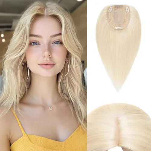 Vista 70 de Rich Choices Pelucas con topper de cabello para mujeres, cabello humano real 100% Remy, sin flequillo, para mujeres con adelgazamiento en la parte