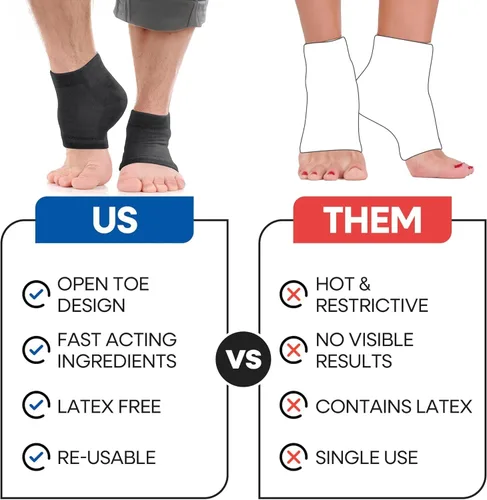 Vista 8 de Calcetines hidratantes para hombres y mujeres Tratamiento de talón agrietado con aloe vera Removedor de callos de talón hidratante Calcetines