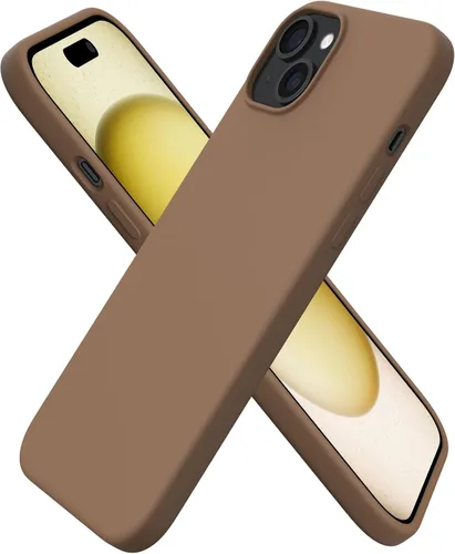Vista 26 de ORNARTO Funda compatible con iPhone 15 Plus de 6.7 pulgadas, silicona líquida delgada de 3 capas cubierta completa de goma de gel suave, funda