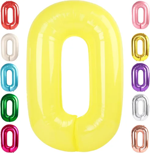 Vista 149 de Globos del números 0 de 40 pulgadas para formar los números 10, 20, 30, 40, 50, 60, 70, 80, 90, 100, para decoración de cumpleaños, bodas, eventos