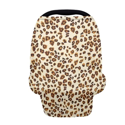 Vista 13 de Forchrinse Black and White Cow Print Nursing Cover Breastfeeding Scarf Soft Car Seat Cover for Babies Girls Infant Carseat Multi-Use Cover