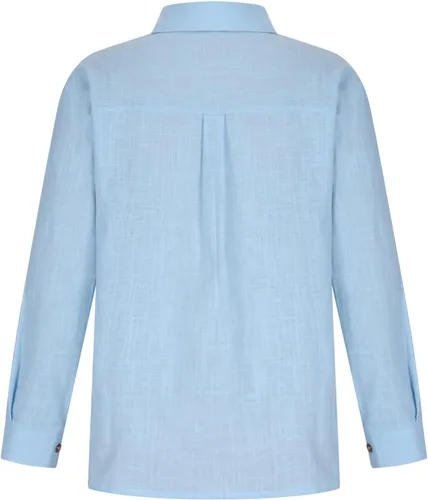 Vista 4 de SMIDOW Blusa de algodón y lino con botones para mujer