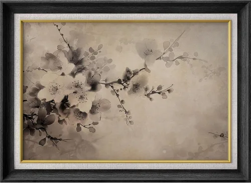 Vista 84 de MUDECOR Lienzo enmarcado prémium para pared, pinos nevados en bosque de invierno, ilustraciones modernas, arte contemporáneo, escénico, divertido