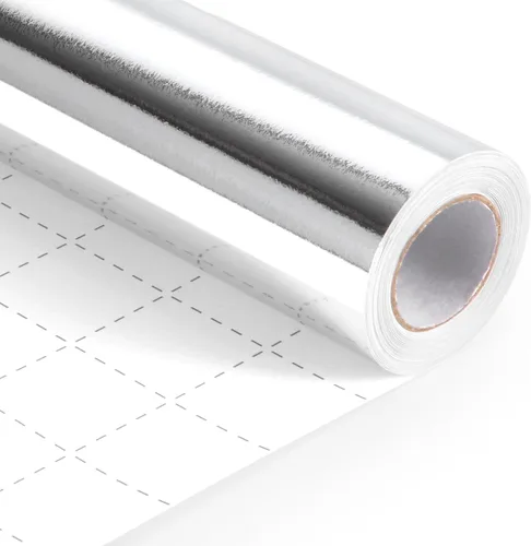 Vista 18 de Papel de regalo rojo de Navidad, papel de regalo con líneas de corte