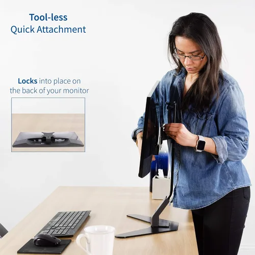 Vista 4 de VIVO Soporte de placa adaptador VESA de conexión rápida diseñado para monitores Dell S2218, S2318, S2319, S2418, S2419H, S2718, S2719, SE2419H y más