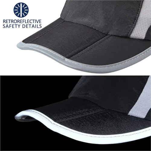 Vista 5 de GADIEMKENSD Sombrero reflectante plegable para exteriores, diseño sin estructura, protección solar UPF 50+, sombreros deportivos para mujeres