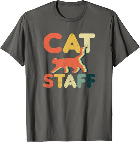 Vista 60 de Cat Servant Design Vintage Retro Staff Gift T-Shirt for Men Women