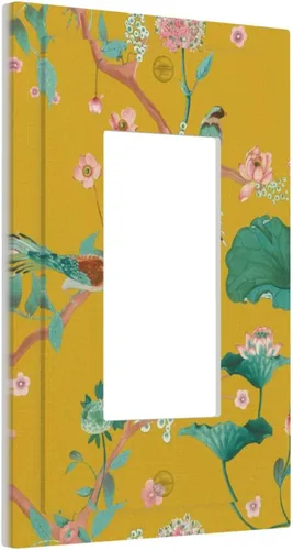 Vista 244 de Pintura al óleo de flores abstractas de 1 cuadrilla de interruptor de luz dúplex individual cubierta de salida placa de pared decorativa Placa
