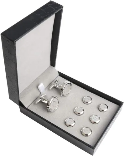 Vista 7 de Gemelos y tachuelas para hombre, camisas de esmoquin de negocios, iniciales de boda, alfabeto A-Z, Cobre