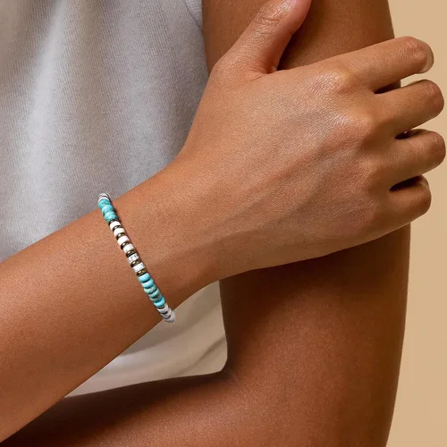 Vista 3 de XIJIN Pulseras pequeñas de cuentas de piedra para mujeres y hombres, hechas a mano, pulsera de piedra colorida, joyería, regalos de cumpleaños