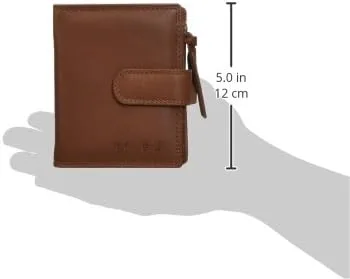 Vista 5 de Style n Craft Cartera pequeña de mano para mujer, cartera de cuero de grano completo para mujer, cartera con múltiples tarjeteros, diseño de doble