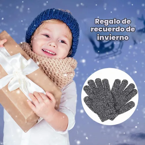 Vista 7 de Cooraby 3 pares de guantes de invierno para niños, gruesos y cálidos