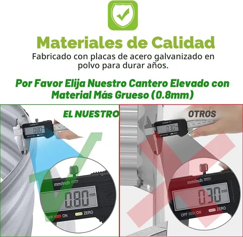 Vista 5 de Rakukiri Jardinera elevada con certificación GRS galvanizada para exteriores, maceta ovalada de metal resistente a la putrefacción de 5 pies, maceta