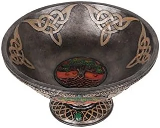 Vista 2 de Pacific Giftware Tree of Life Yggdrasil - Cuenco ceremonial ritual para ofrendas, 8.5 pulgadas de diámetro