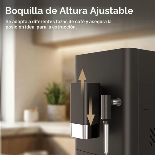 Vista 6 de COWSAR Máquina de café expreso automática de 20 bar con molinillo y espumador de leche manual, máquina de café expreso profesional con controles