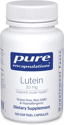 Vista 8 de Pure Encapsulations Luteína 20 mg Soporte antioxidante hipoalergénico para una función visual saludable* 60 cápsulas de cápsula blanda
