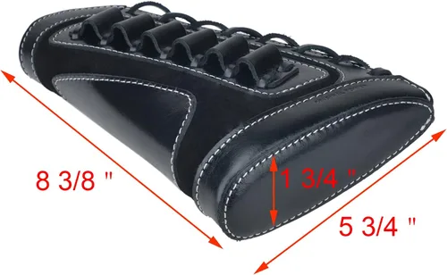 Vista 3 de Culata de cuero completo para pistola de caza, bolsas de soporte de munición para rifles, ajuste universal
