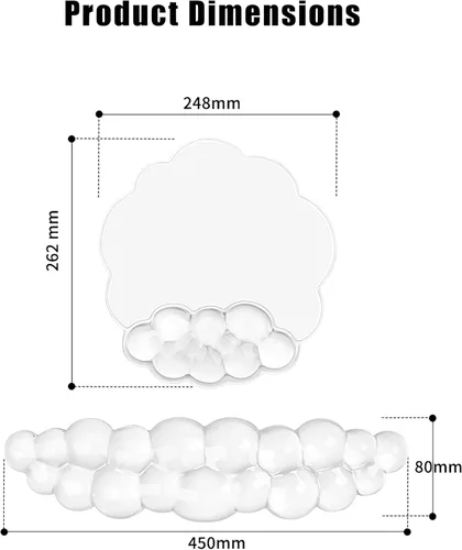 Vista 7 de Alfombrilla para mouse con reposamuñecas, juego de almohadillas de mouse de gel suave con soporte de muñeca de mano, bonitos accesorios