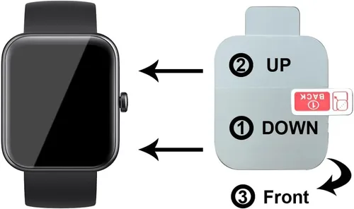 Vista 2 de Protector de pantalla compatible con Bestinn 1.47" y Mindrose H80 1.47" smartwatch, TPU suave, 6 piezas, burbujas autorreparables