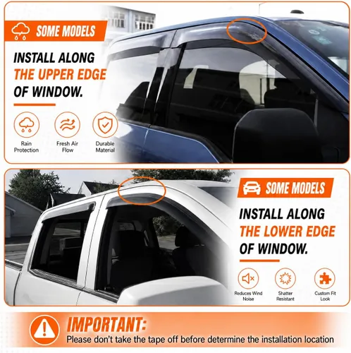Vista 6 de 4 protectores de lluvia originales para Chevy 2007-2014 Tahoe 94514