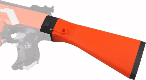 Vista 7 de Worker M16 Hombro Stock para nerf N-Strike Elite Blaster Toy Color Naranja