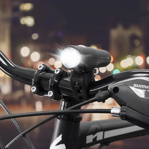 Vista 7 de Luces de Bicicleta BV, Super Brillantes con 5 Faros LED Delanteros y 3 Traseros, Luces de Bicicleta para Montar de Noche con Liberación Rápida, Set