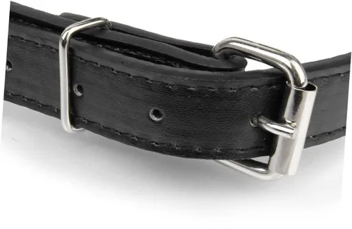 Vista 2 de Arnés de perro de poliuretano con tachuelas para razas Terrier resistente, cuello negro, pecho transpirable, forro suave de metal