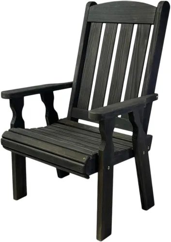 Vista 11 de Amish Casual Silla de patio tratada con misión de respaldo alto de 600 libras (mancha de cedro)