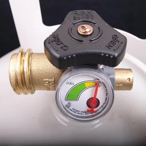 Vista 4 de Bernzomatic Worthington Tanque de propano de grado profesional de 20 libras, con o sin medidor de capacidad de combustible, fabricado con fácil