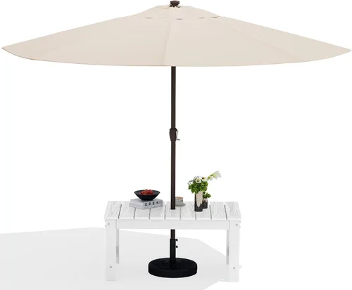 Vista 24 de SERWALL HDPE - Mesa auxiliar para exteriores con agujero para paraguas, color negro