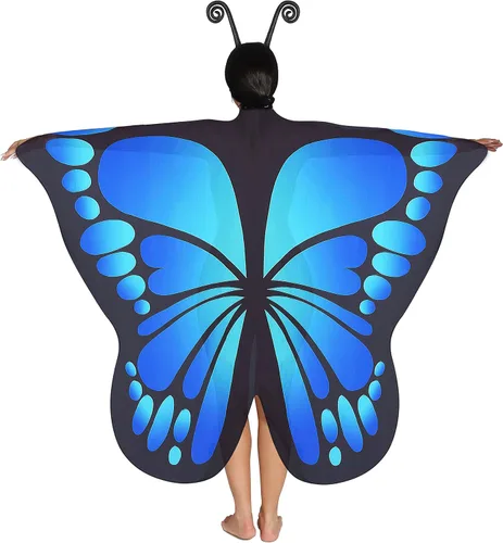 Vista 7 de Ideed Disfraz de alas de mariposa de Halloween para mujer