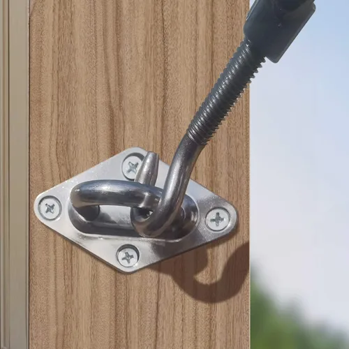 Vista 7 de Coarbor - Toldo tipo vela triangular marrón de 8x8x8 pulgadas con protección UV, ideal para patios y jardines al aire libre, Kit de herramientas