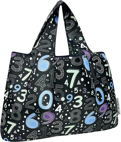 Vista 17 de allydrew Bolsas de comestibles reutilizables de nailon plegables grandes