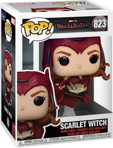 Vista 2 de POP Marvel: WandaVision - Figura de vinilo de The Scarlet Witch Funko Pop! (incluye funda protectora de caja compatible), multicolor, 3.75 pulgadas