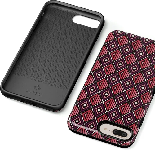 Vista 9 de Casely Funda para iPhone 6/7/8 Plus Funda con estampado de festival (solo buenas vibraciones)