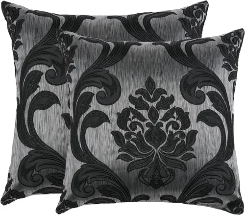 Vista 10 de NAPEARL Juego de 2 fundas de cojín con patrones jacquard beige dorado champán, funda de almohada decorativa para sofá, cama, atractivas fundas