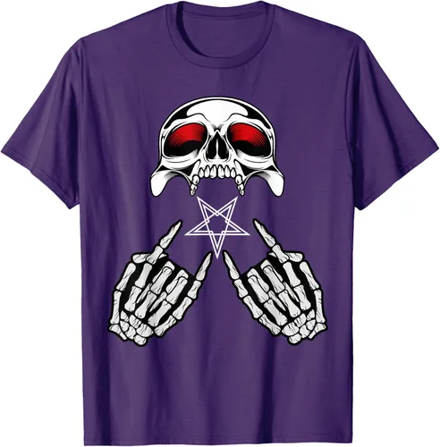 Vista 43 de Camisas de metal pesado con diseño de abanico de metal Negro